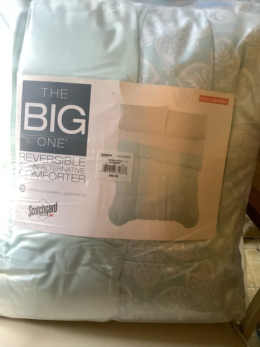NWTs Gorgeous Comforter Full/ Queen AQUA Green Floral Design The Big One was $99
